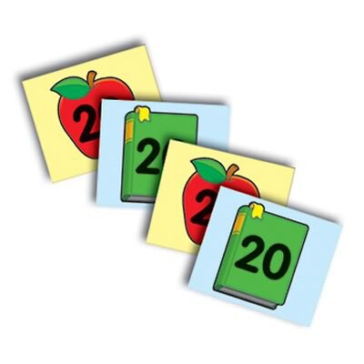 Apple/Book Two-Sided Calendar Cover-Ups, 3 x 2-1/2, 36/pkg