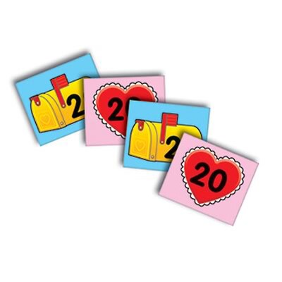 Heart/Mailbox Two-Sided Calendar Cover-Ups, 3 x 2-1/2, 36/pkg