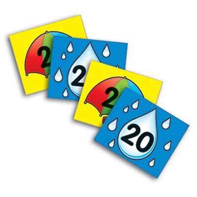 Umbrella/Raindrop Two-Sided Calendar Cover-Ups, 3 x 2-1/2, 36/pkg