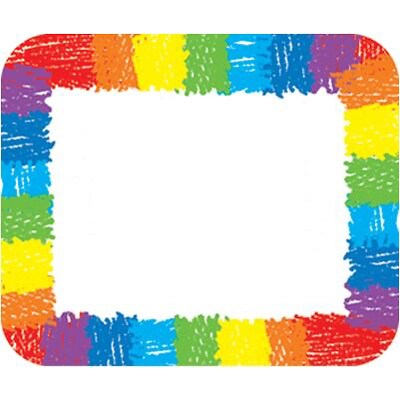 Name Tags, Rainbow: Kid-Drawn