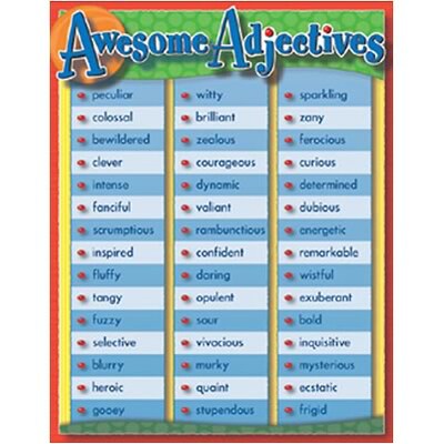 Awesome Adjectives Chartlet