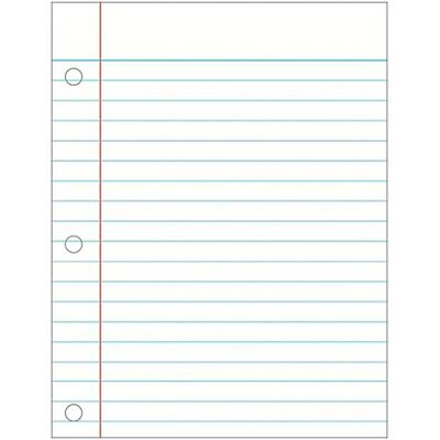 Notebook Paper Chartlet
