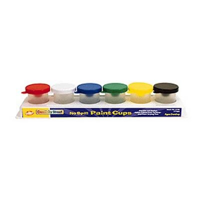No Spill Paint Cups, 6-Pack Tray