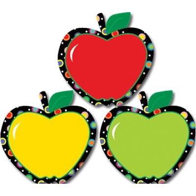 Creative Teaching Press Poppin Patterns 6 Apples Multi-Themed Cut Outs, 36/Pack