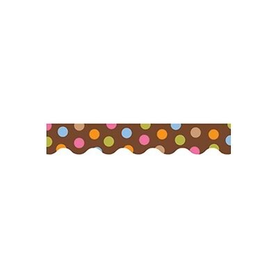 Dots on Chocolate Poppin’ Patterns® Border, 2-1/4 wide, 35/pkg