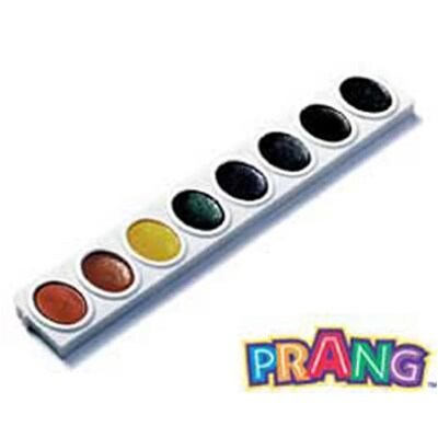 Prang Watercolors, Oval Pan Refill Tray, 8 Colors Per Tray, 3 Trays (DIX08200)