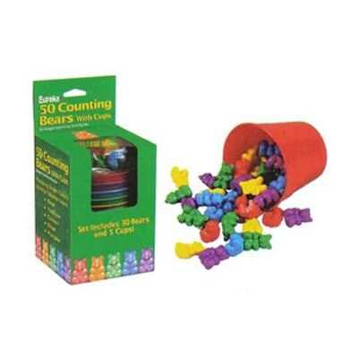 Eureka® Counting Bears with Cups, 55 pieces (EU-864040)