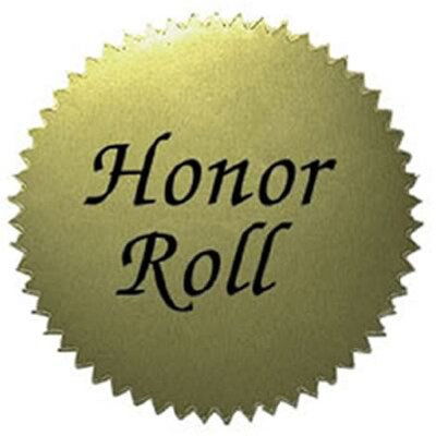 Hayes Honor Roll Gold Certificate Seals, 2-Inch, Pack of 50 (H-VA317)