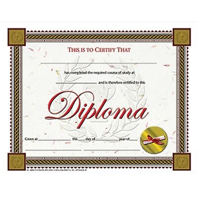 Hayes General Grade Diploma, 8.5 x 11, Pack of 30 (H-VA604)