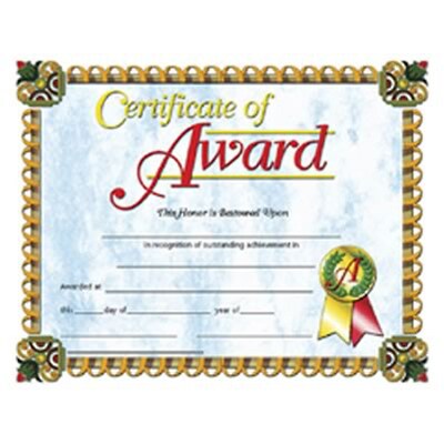 Hayes Certificate of Award, 8.5 x 11, Pack of 30 (H-VA632)