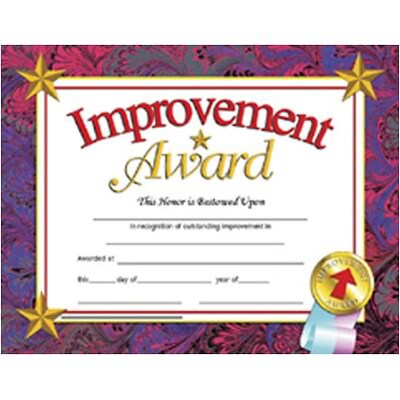 Hayes Improvement Award Certificate, 8.5 x 11, Pack of 30 (H-VA688)