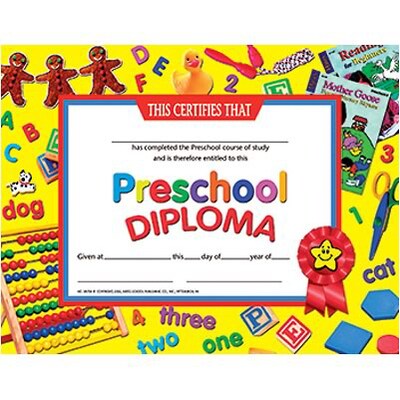 Hayes Preschool Diploma, 8.5 x 11, Pack of 30 (H-VA706)