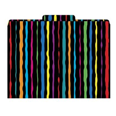 Barker Creek Neon Stripe File Folder, 3-Tab, Letter Size, 12/Pack (LAS1315F)