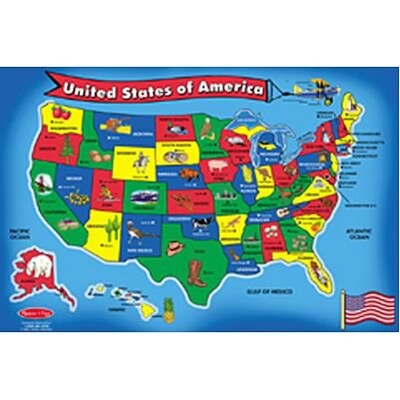 Melissa & Doug U.S.A. (United States) Map Floor Puzzle - 51 Pieces (LCI440)