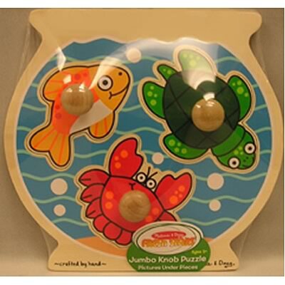 Fish Bowl Jumbo Knob Puzzle, 12x12, 3 pieces