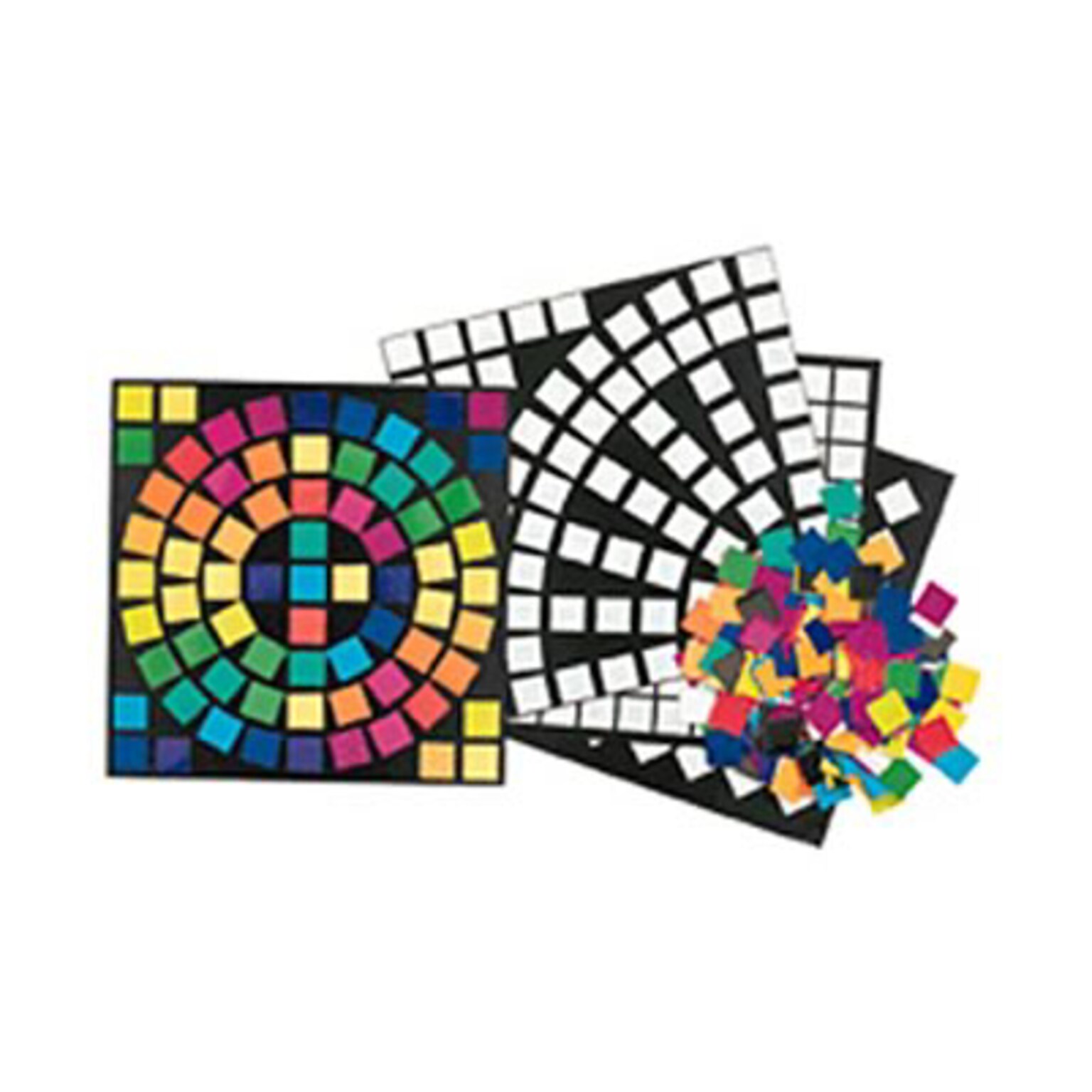 Roylco Spectrum Mosaics Squares, Bright Assorted Colors, 4000 Pieces (R-15639Q)