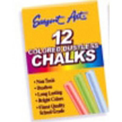 Sargent Art School Chalk, Assorted, 12/Box (SAR662010)