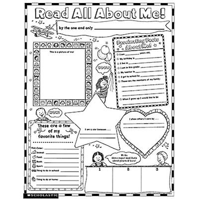 Scholastic Teaching Resources Activity Poster Sets; Read All About Me, 2/Set