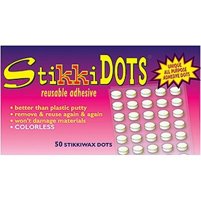 StikkiWAX Colorless Reusable Adhesive Dots, 50 pieces (STK02050Q)