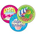 Trend Happy Birthday - Vanilla Stinky Stickers Large Round, 60 ct. (T-927)