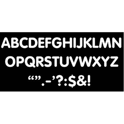 White 2 Letters & Marks STICK-EZE® Stick-On Letters