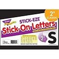 Trend Enterprises STICK-EZE Stick-On Letters 2-Inch Text Letters, 107/Pack