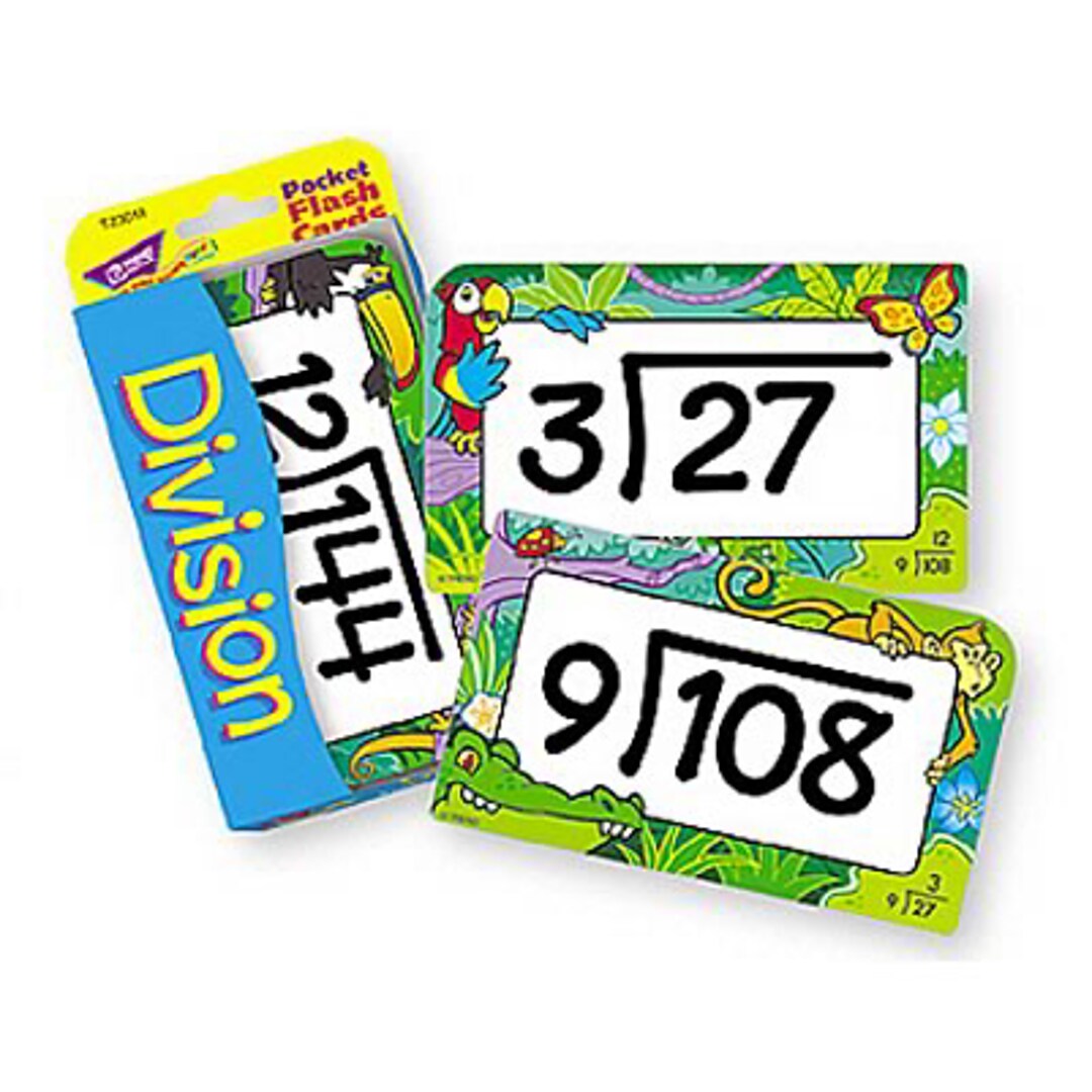 Division 0-12 Pocket Flash Cards for Grades 3-4, 56 Pack (T-23018) |  Quill.com