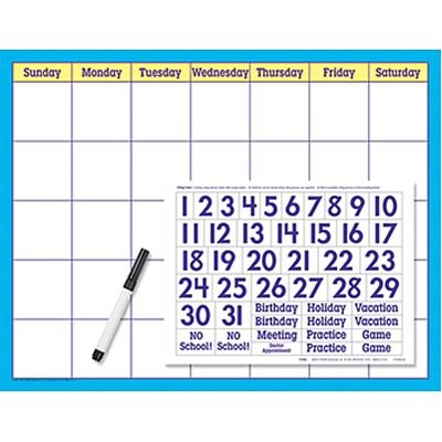 Trend® Wipe-Off® Calendar & Cling Kit; Numerals