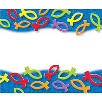 Christian Fish Self-Adhesive Name Tags