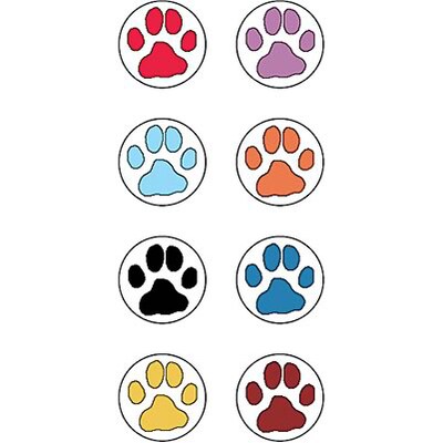 Teacher Created Resources ME Puppy Paw Prints Mini Stickers, Pack of 528 (TCR4249)