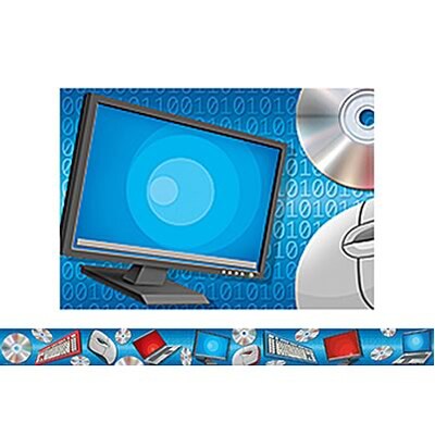 Teacher Created Resources 3 x 35 Computer Straight Border Trim, 12 Pack  (TCR4084)
