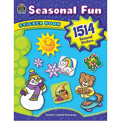 Teacher Created Resources Seasonal Fun Sticker Book, 1514 Stickers (TCR4435)