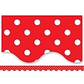 Mini Polka Dots Border Trim, Red, 2-3/16x35, 12/pkg