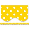 Mini Polka Dots Border Trim, Yellow, 2-3/16x35, 12/pkg