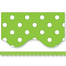 Mini Polka Dots Border Trim, Lime, 2-3/16x35, 12/pkg