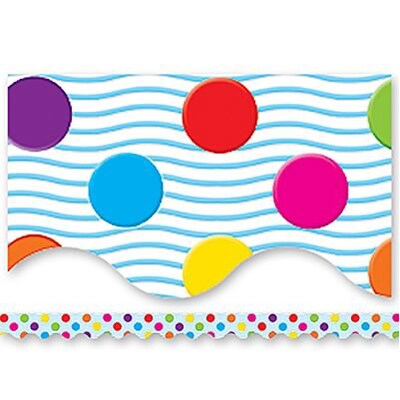 Mini Polka Dots Border Trim, Multicolor, 2-3/16x35, 12/pkg