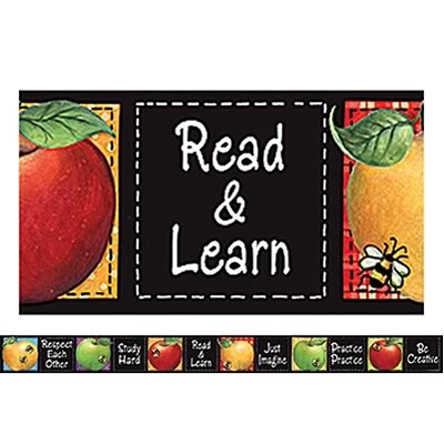 Colorful Apples Straight Border Trim by Susan Winget