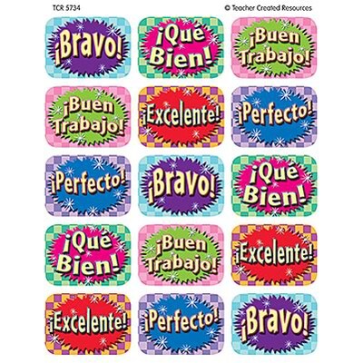 Teacher Created Resources Stickers; Good Work (Spanish) Jumbo