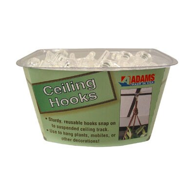 Adams 1-3/8 Hooks for Suspended Ceilings, Clear (ADM1900993848)