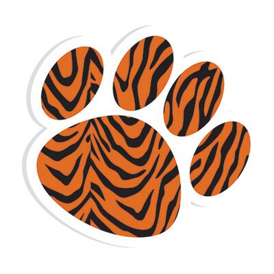 Ashley Magnetic Whiteboard Eraser; Tiger Paw