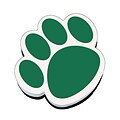 Ashley Magnetic Whiteboard Eraser; Green Paw