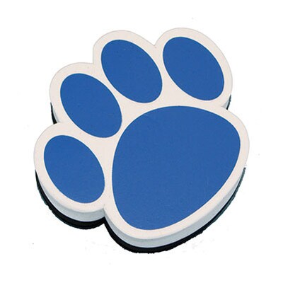 Ashley Magnetic Whiteboard Eraser; Blue Paw