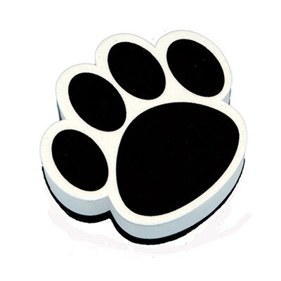 Ashley Magnetic Whiteboard Eraser; Black Paw
