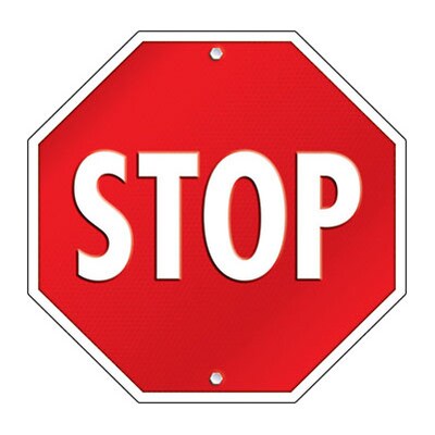 Carson-Dellosa 2-Sided Decorations; Stop Sign