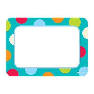 Creative Teaching Press™ Name Tags; Dots on Turquoise