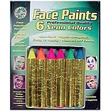 Crafty Dab Jumbo Face Paints, Washable Crayons, Vivid Assorted Colors, Pack of 6 (CV-80030)