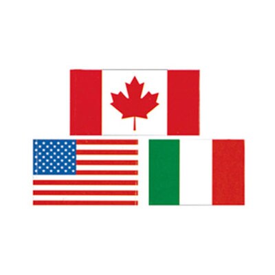 World Flags Stickers, 20 Countries