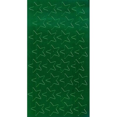 Foil Stars; 1/2, Green, 250/Pk