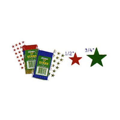 Foil Stars; 1/2, Red, 250/Pk