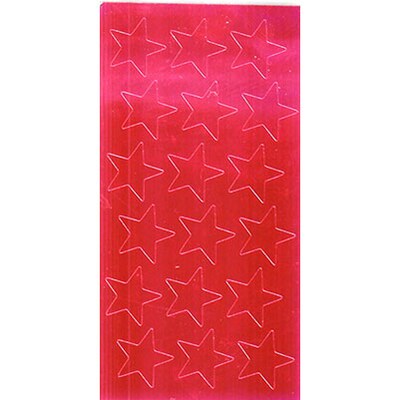 Foil Stars; 3/4, Red, 175/Pk